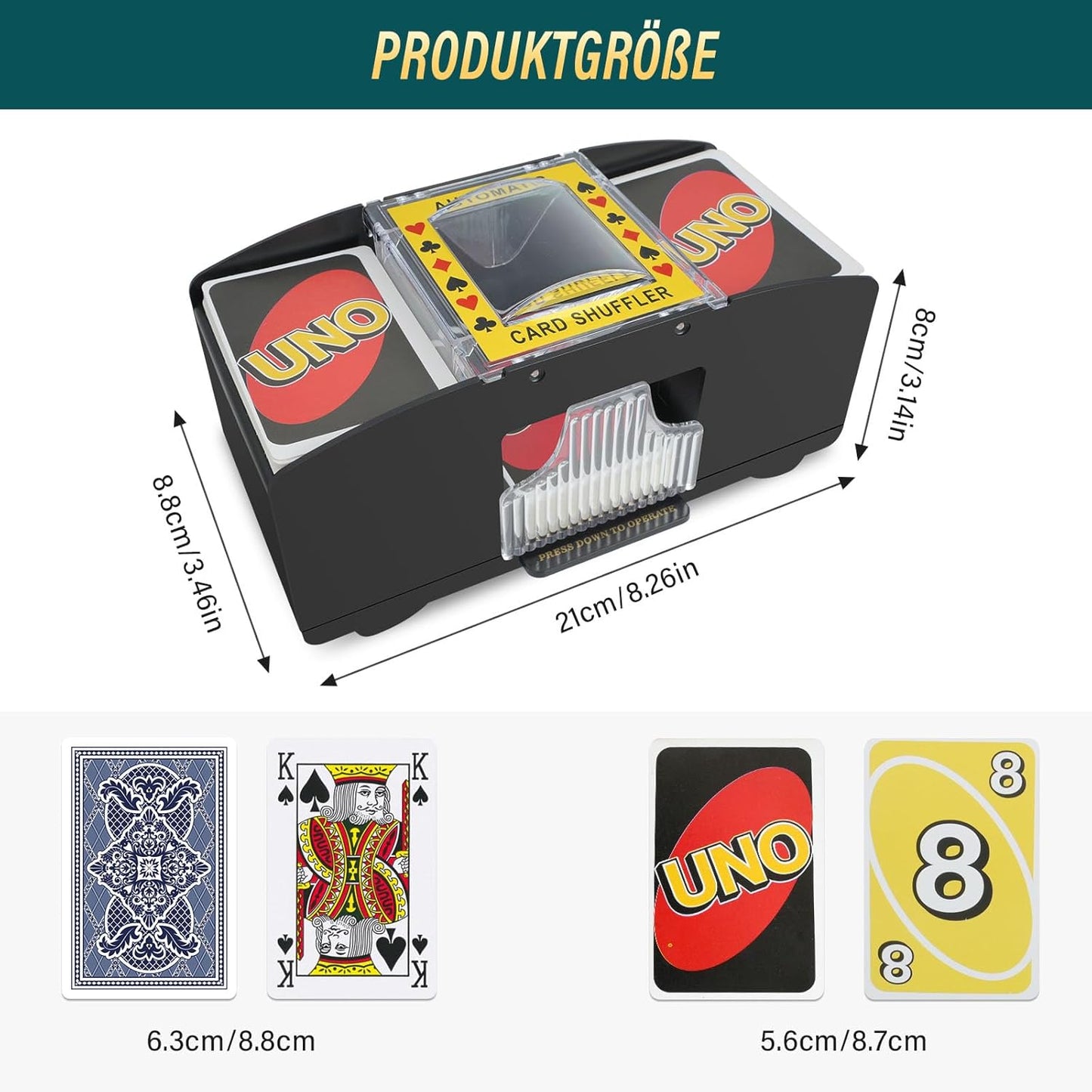 Elektrische Kartenmischmaschine, Schwarz A