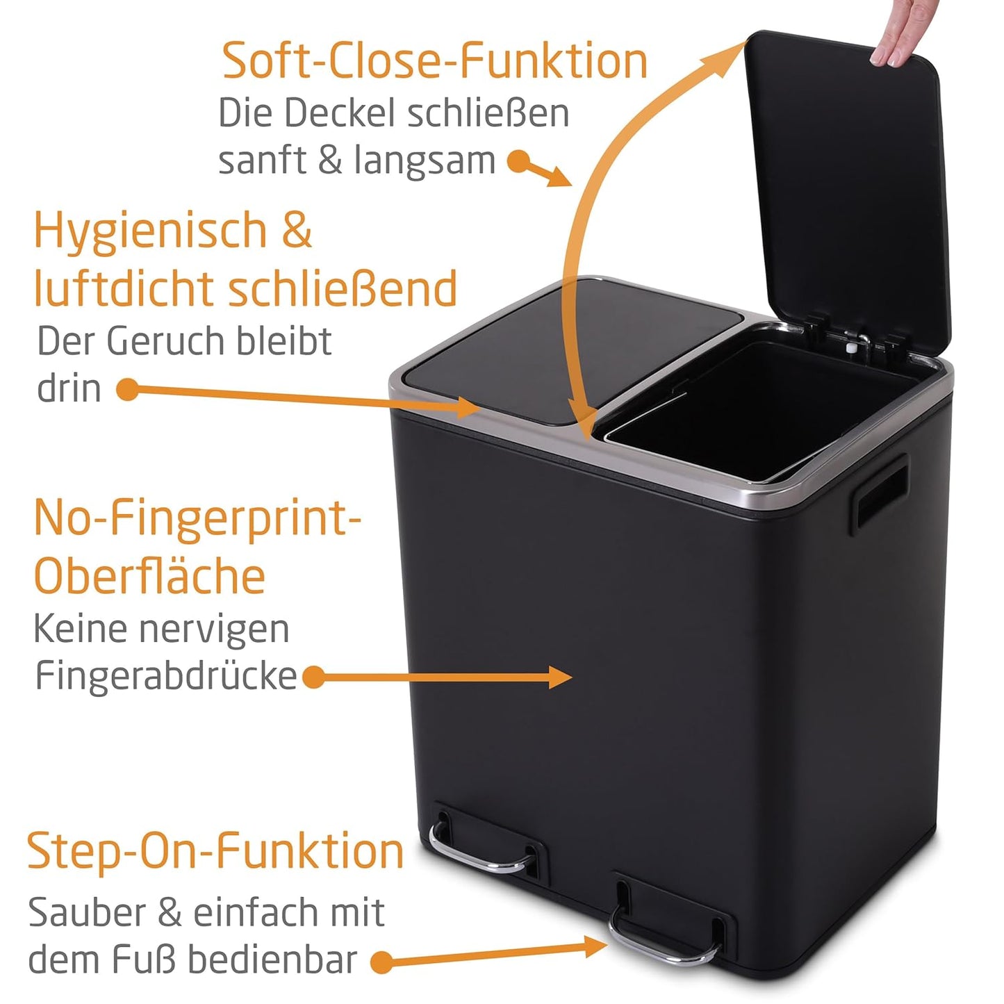 Slim Deluxe, Seiden-Schwarz