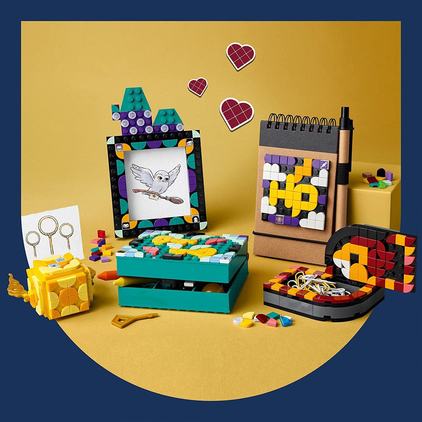 41811 DOTS Hogwarts Schreibtisch-Set, Konstruktionsspielzeug, Single