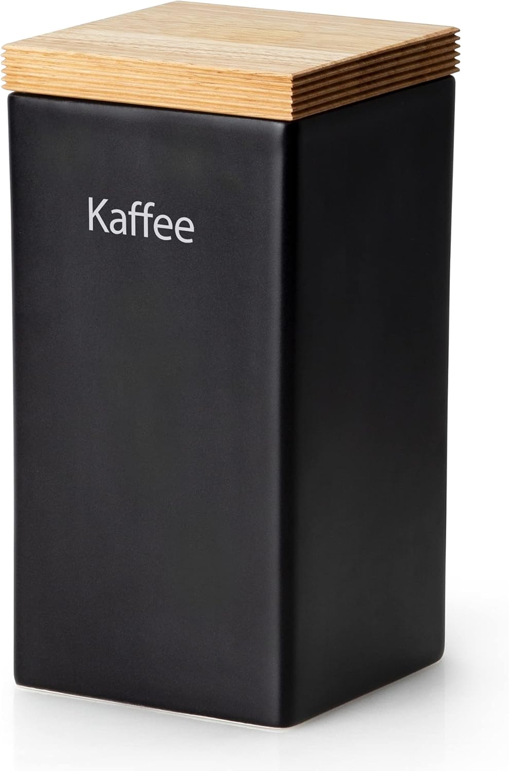 Kaffeedose mit luftdichtem Verschluss, 10 x 10 x H20,5 cm Schwarz