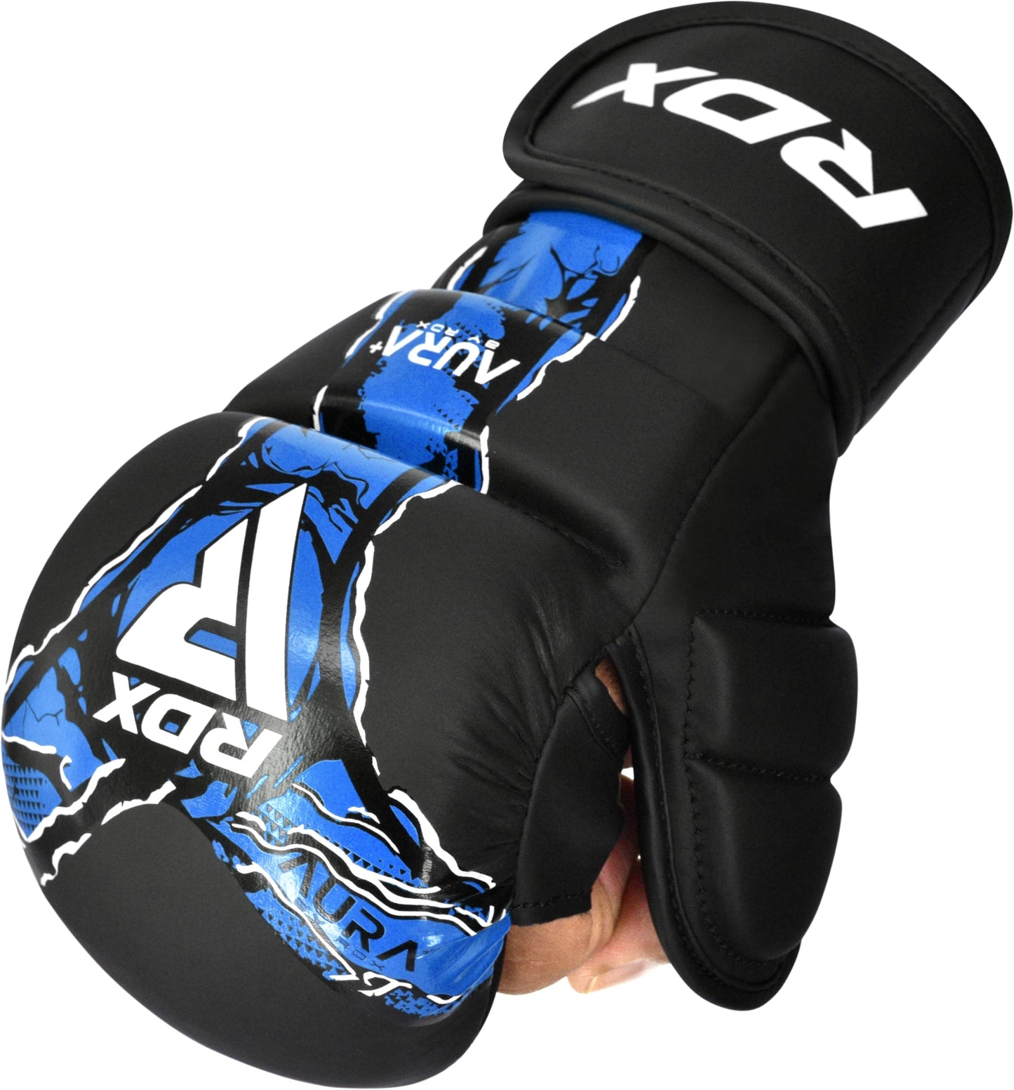 MMA Sparring & Training Handschuhe Maya Hide Leder, Black/Blue M