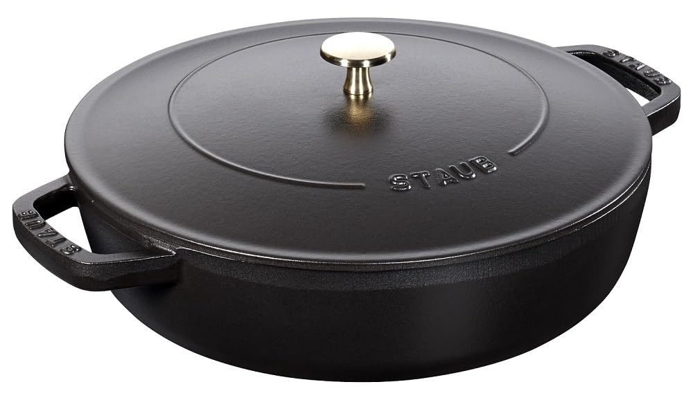 Bräter mit Chistera Drop-Structure, Schwarz 24 cm