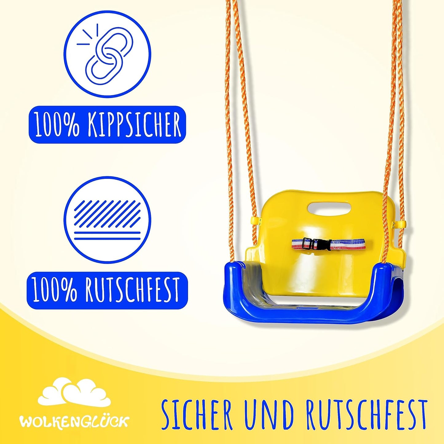 3-in-1 Babyschaukel, Bunt