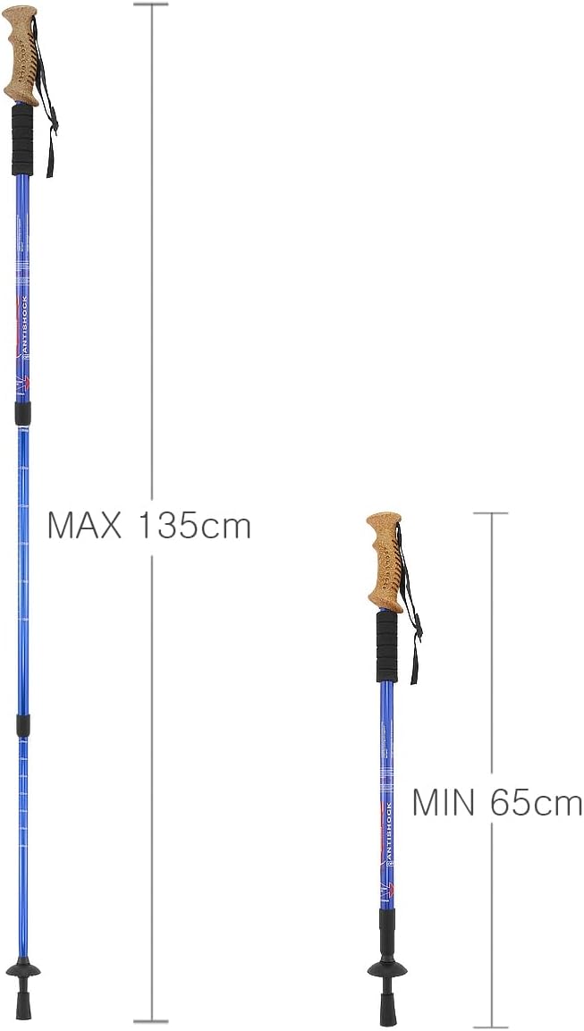 Teleskop Nordic Walking Stock, Blau 1