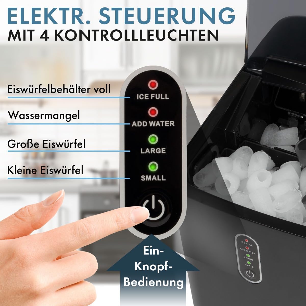 EWB 3798 schwarz Eiswürfelbereiter, Schwarz *NEUSTES MODELL*