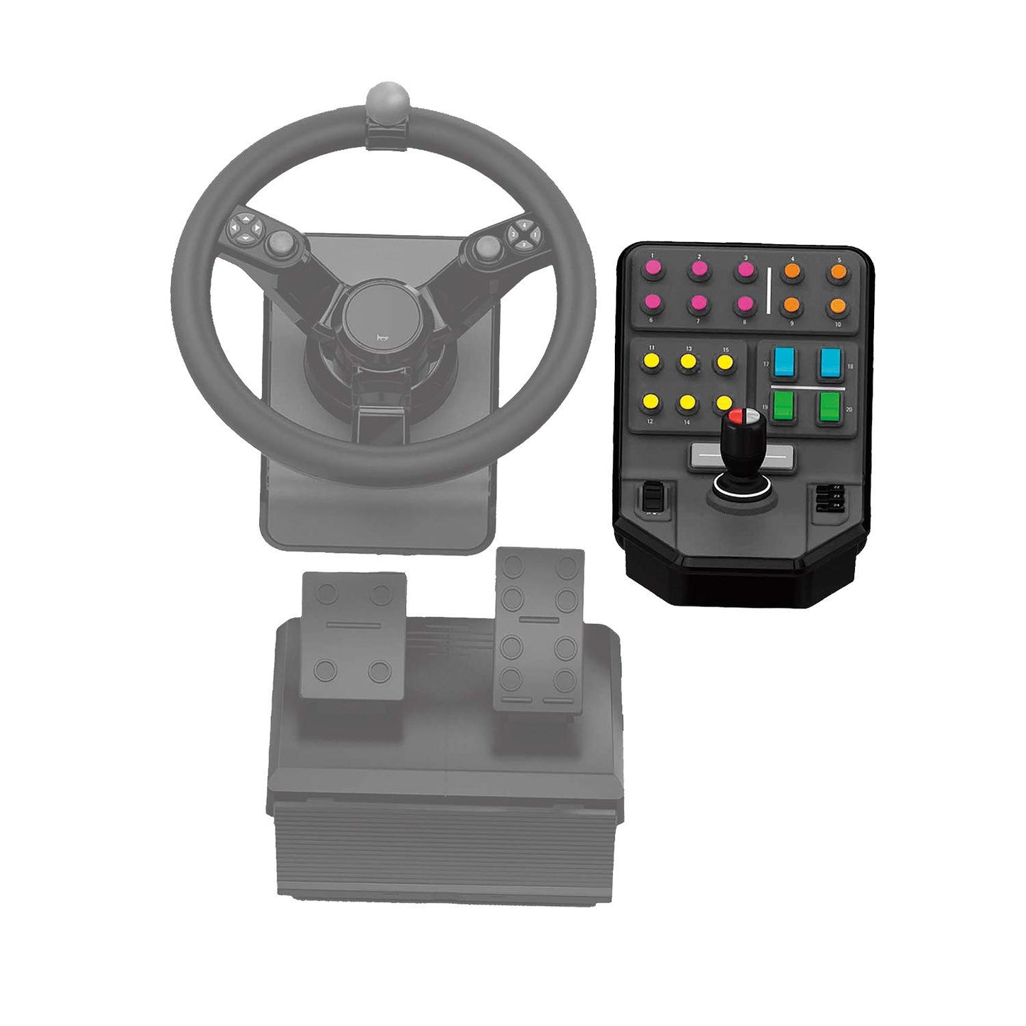 Farm Sim Controller mit 25 Tasten und Tempomat, Sim Vehicle Side Panel