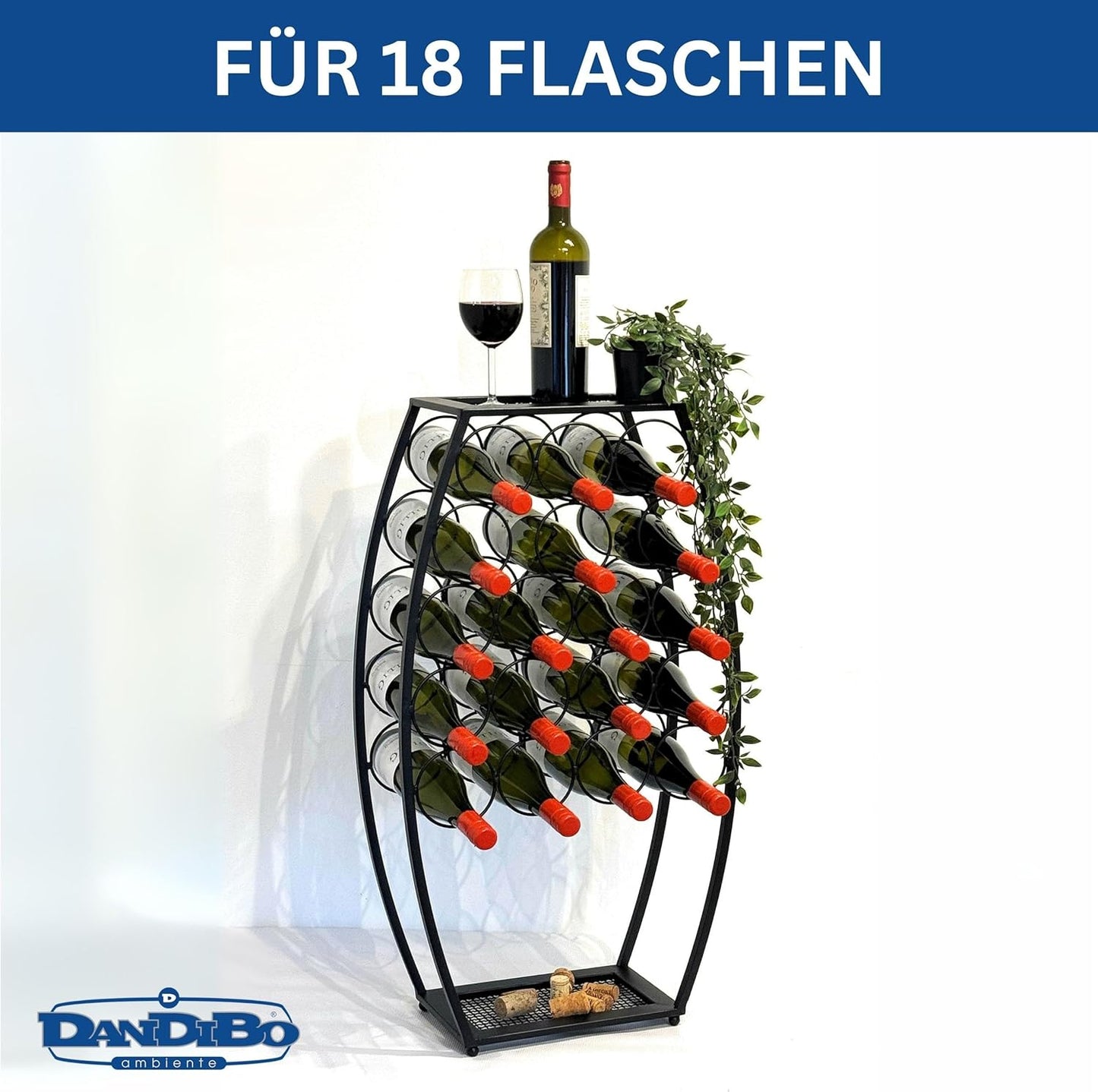 Weinregal in Fass-Optik