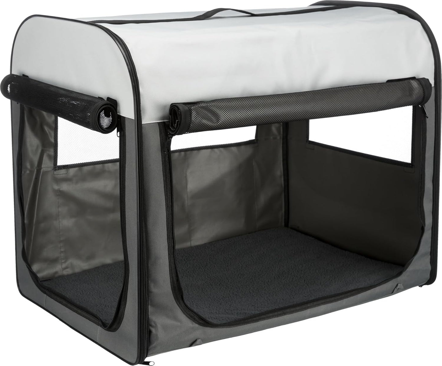 Faltbare Transporttasche Hundekennel (Mittel), Grau L 80 x B 55 x H 65 cm