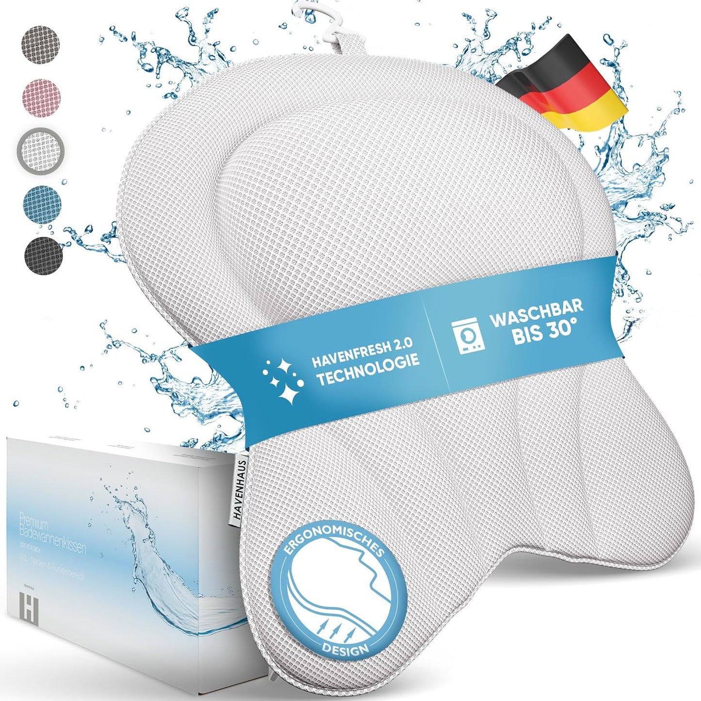 XXL Badewannenkissen, XX-Large Weiß