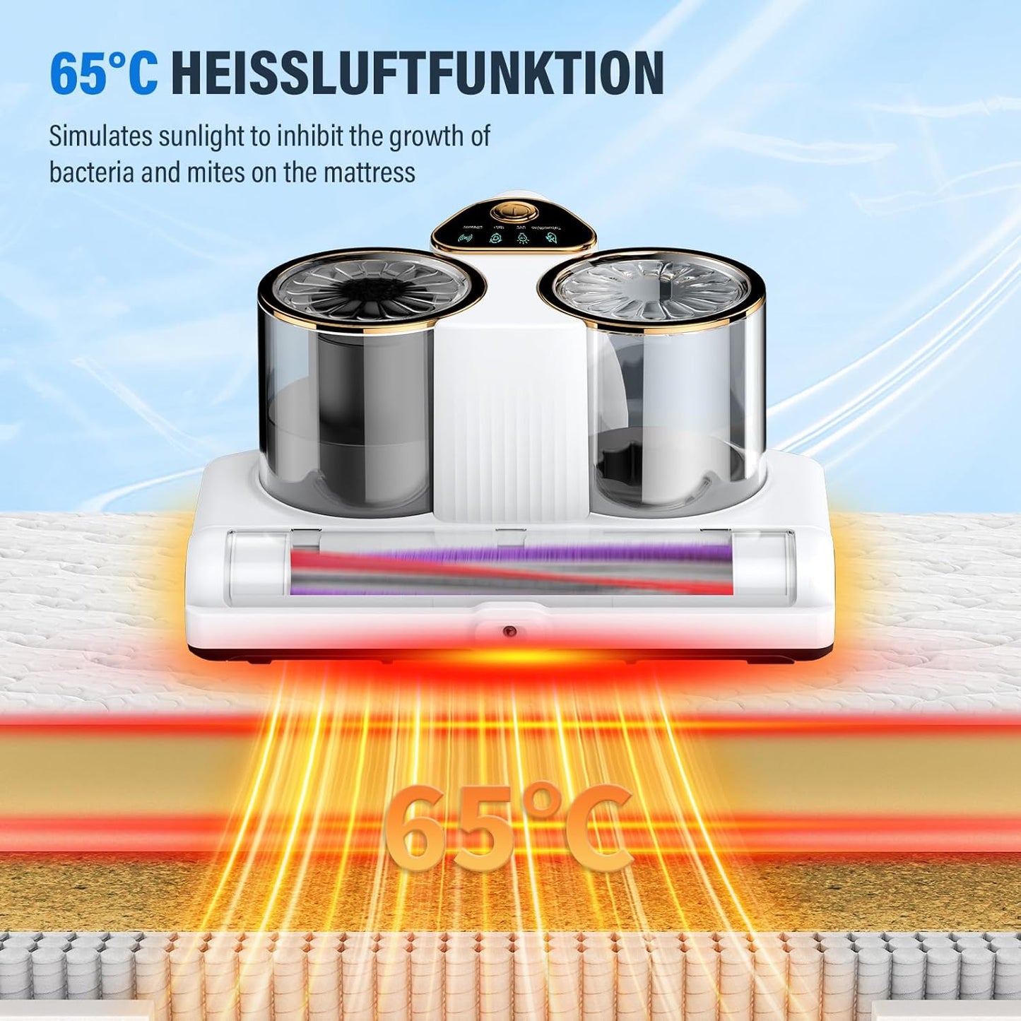 Milbensauger mit UV-Licht und Ultraschall