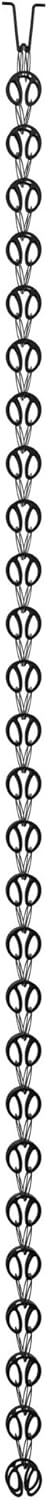 Moderne Loop Regenkette aus Aluminium, Aluminium Schwarzes pulverbeschichtetes Aluminium