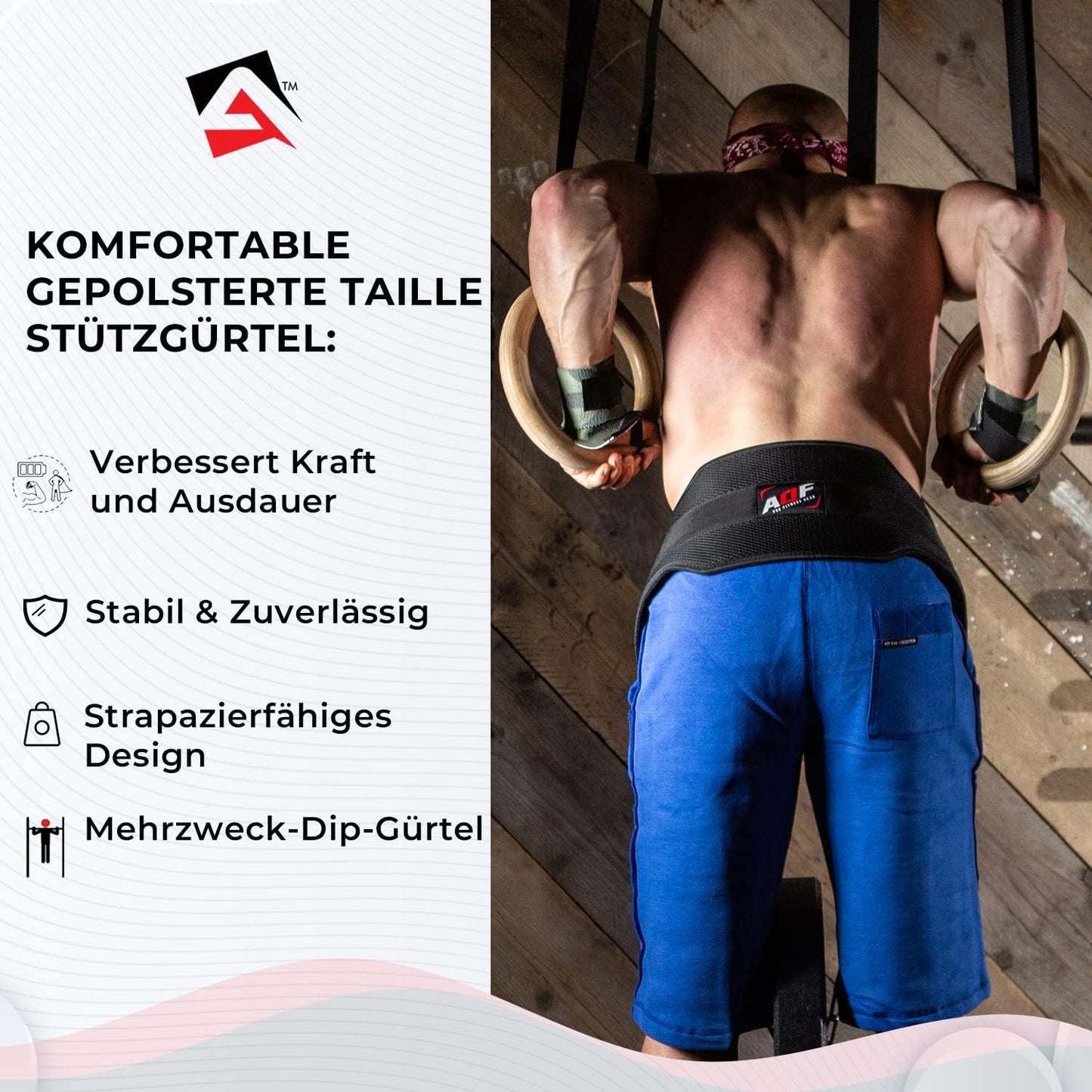 Dip Gürtel mit Stahlkette, Schwarz