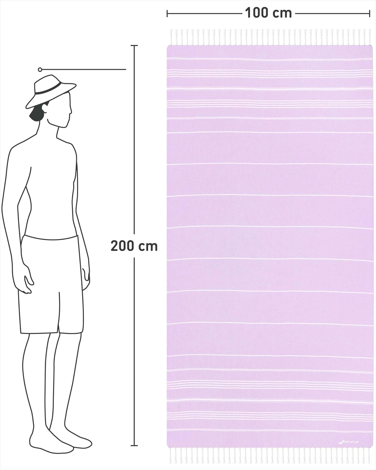 Hamamtuch, 17 Lilac - Sultan 100x200cm