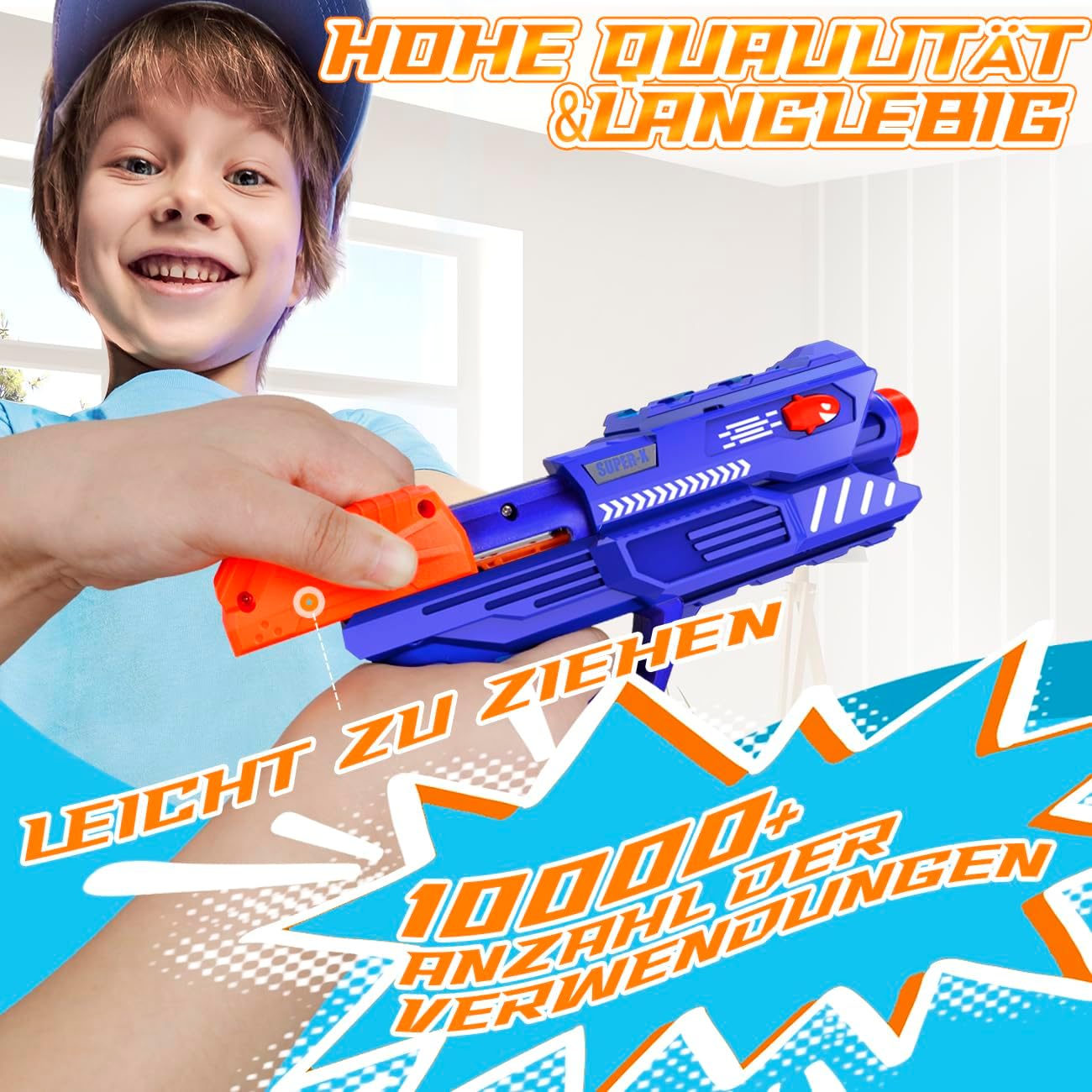 Hover Spielzeug Pistole für Zielscheiben, Blau