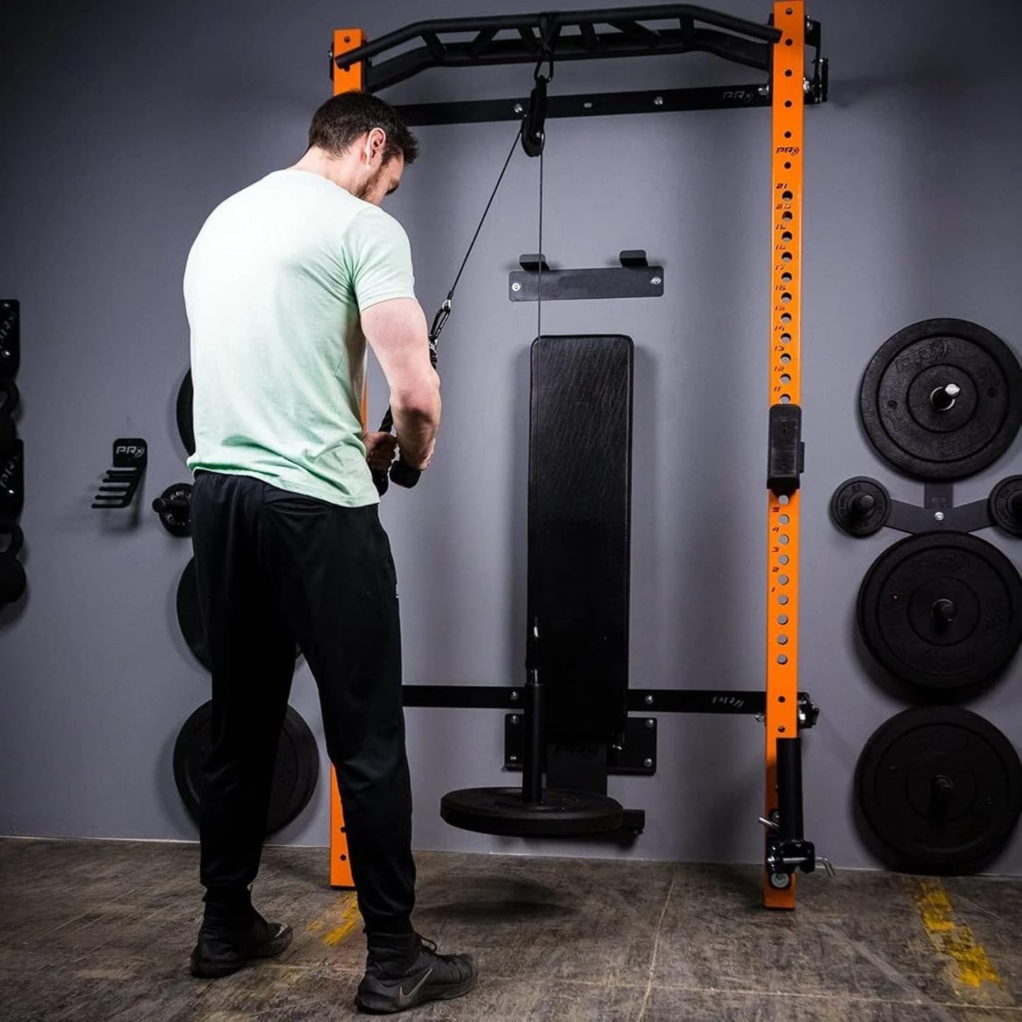 Kabelzug Fitnessgerät für Trizeps und Latzug, 2,5M Kabel L