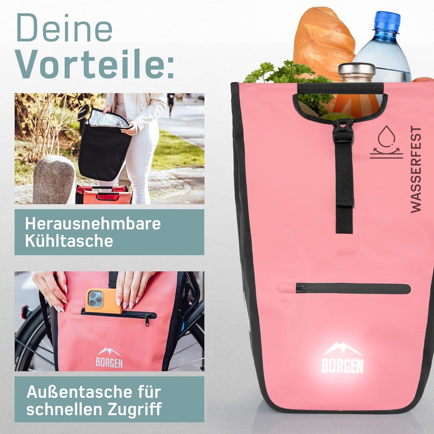 Velo-Einkaufstasche, Rot