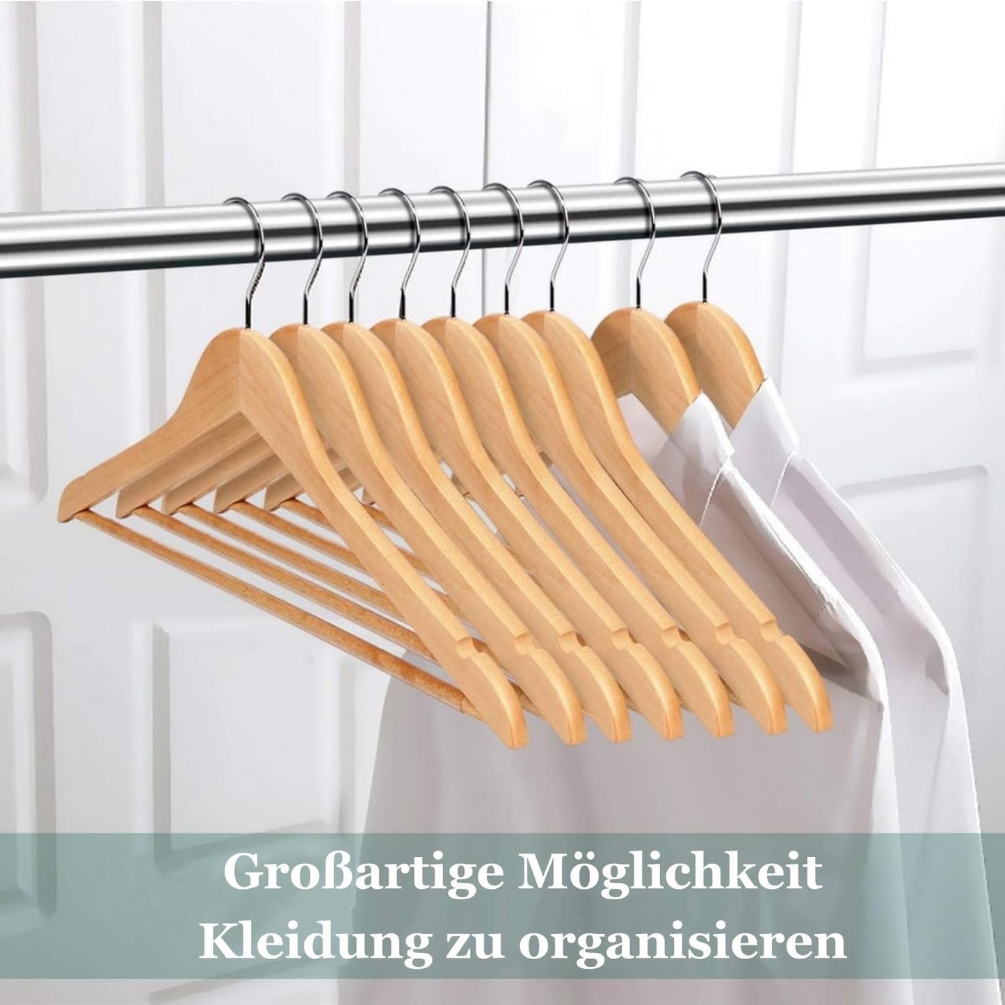 20er-Set Kleiderbügel mit Hosensteg