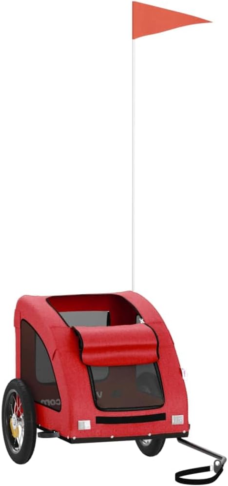 Fahrradanhänger Dominique für Hunde, 124 x 53 x 53 cm Rot