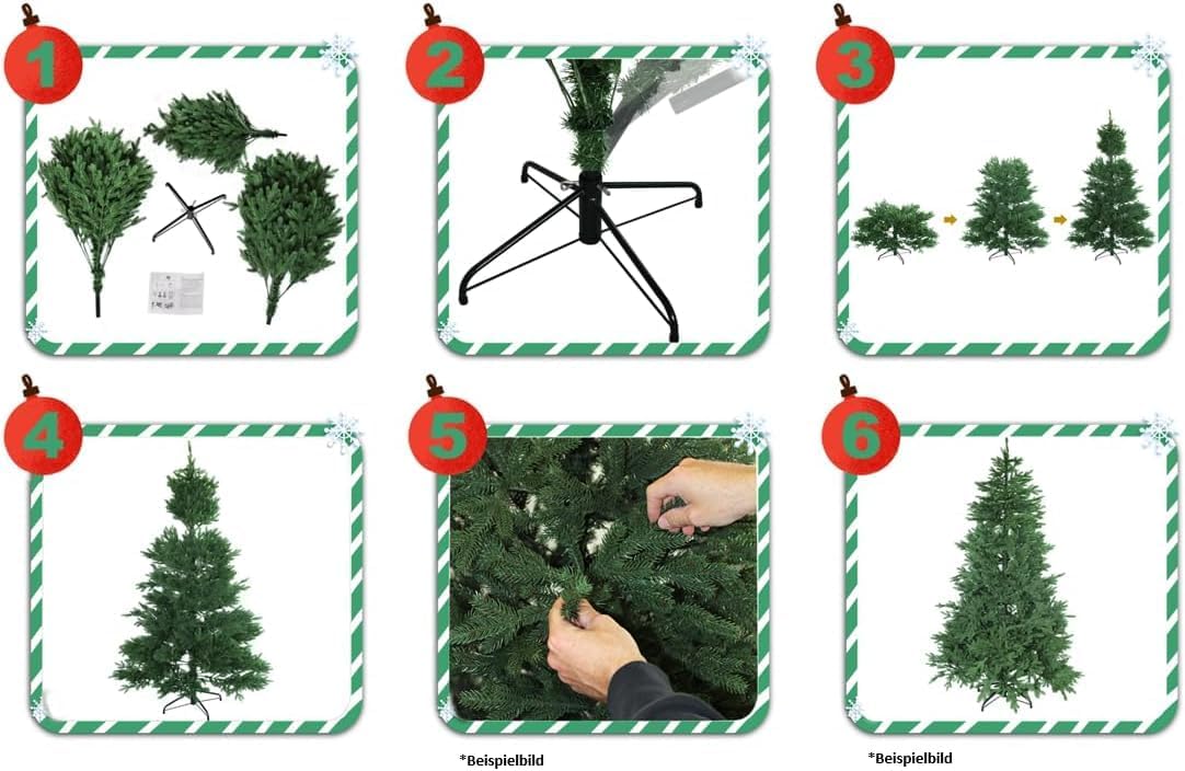 Künstlicher Weihnachtsbaum mit Schnee und Zapfen, 150 cm