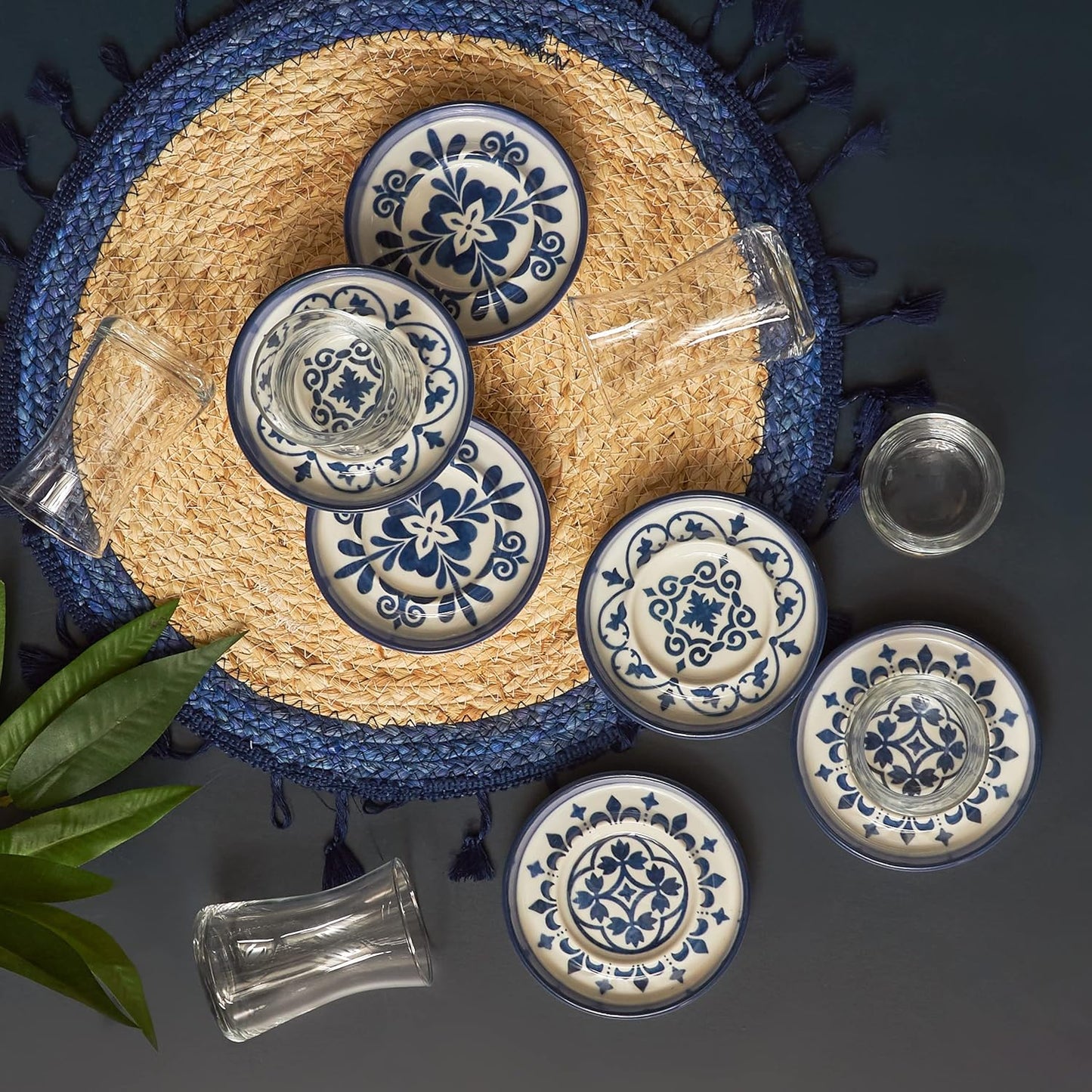 Türkisches Teeservice, Blu