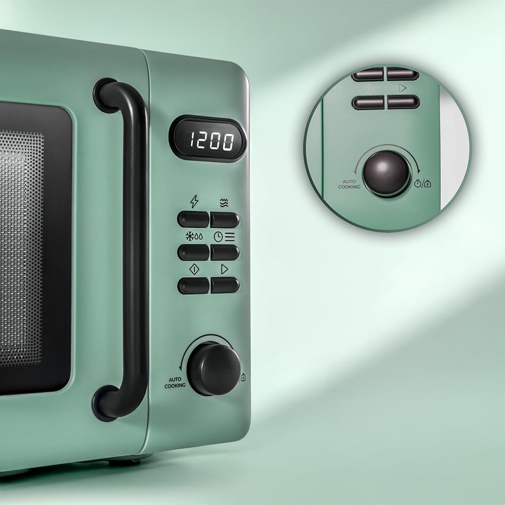 Mikrowelle mit Grill und Auftaufunktion, Grün Digital | Grill