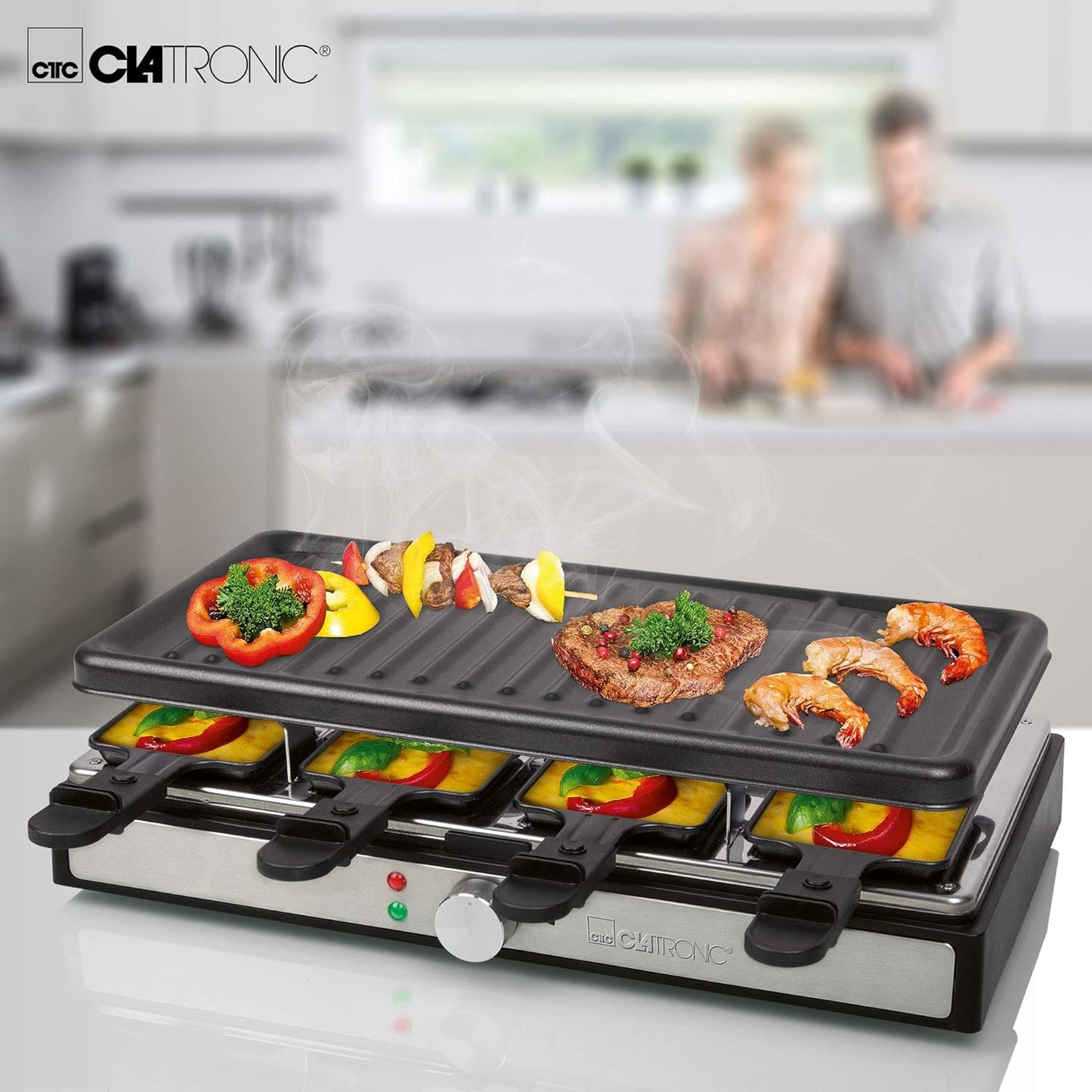 RG 3757, Raclette für 8 Personen mit Grillplatte