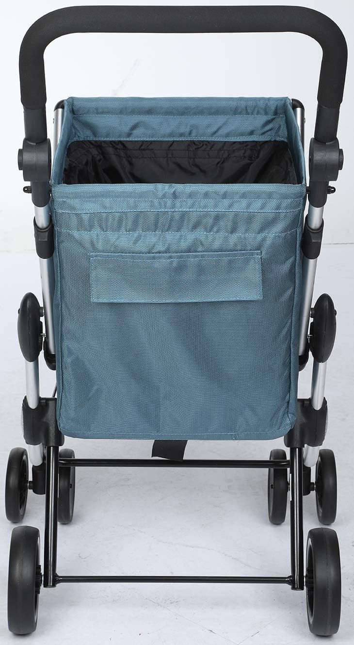 Klappbarer Einkaufswagen, Blau (Navy)