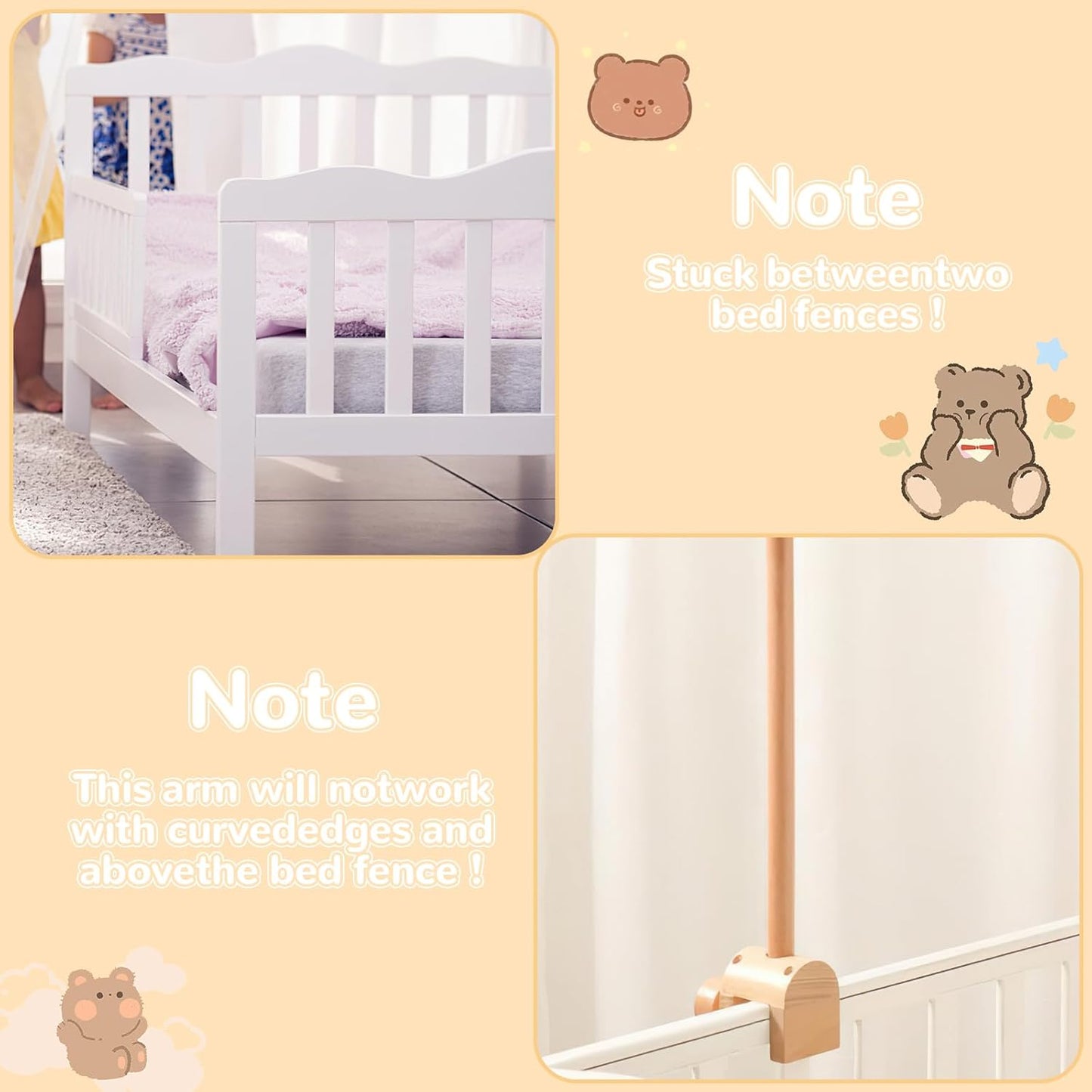 Mobilehalterung für Babybett, E