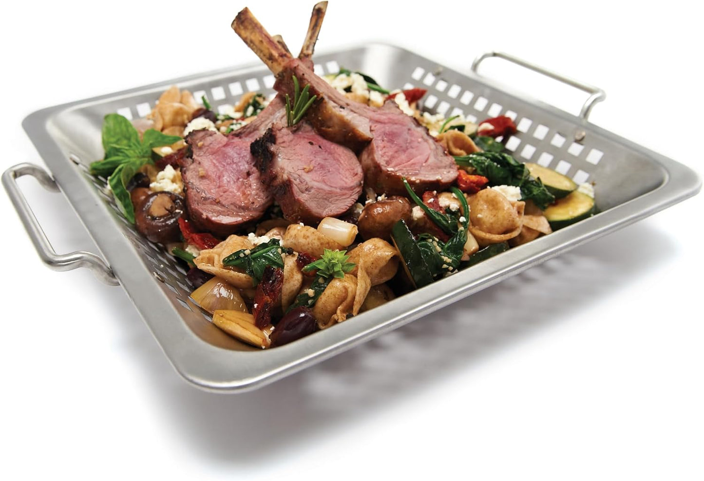 Grillwok aus Edelstahl