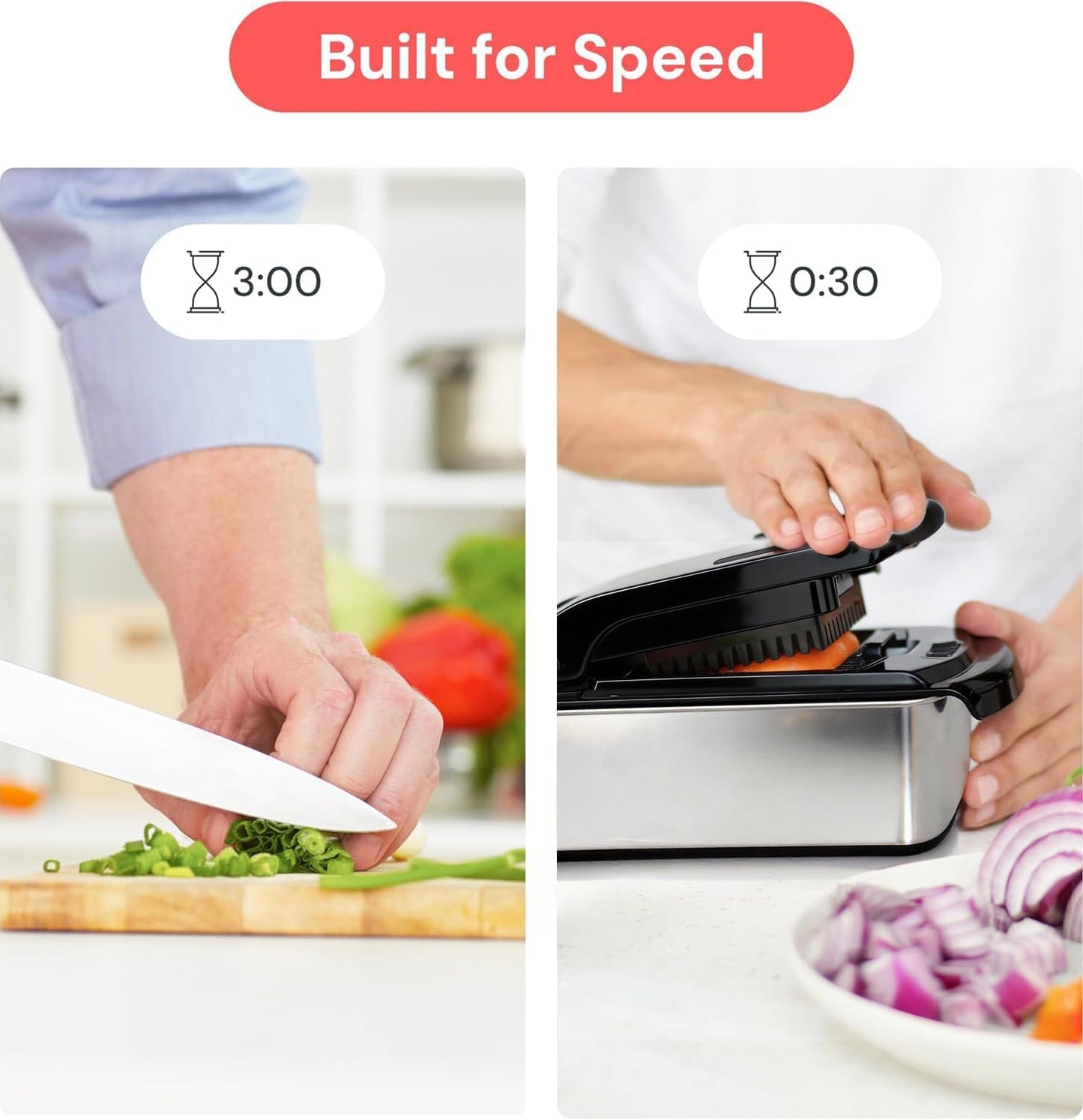 4-in-1 Gemüseschneider und Spiralschneider, Edelstahl PRO 4-in-1