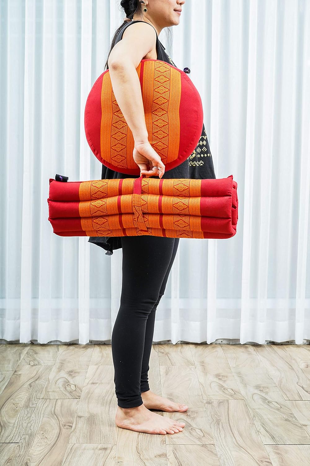 Meditationsset mit Kissen und Matte, Sf02 - Orange