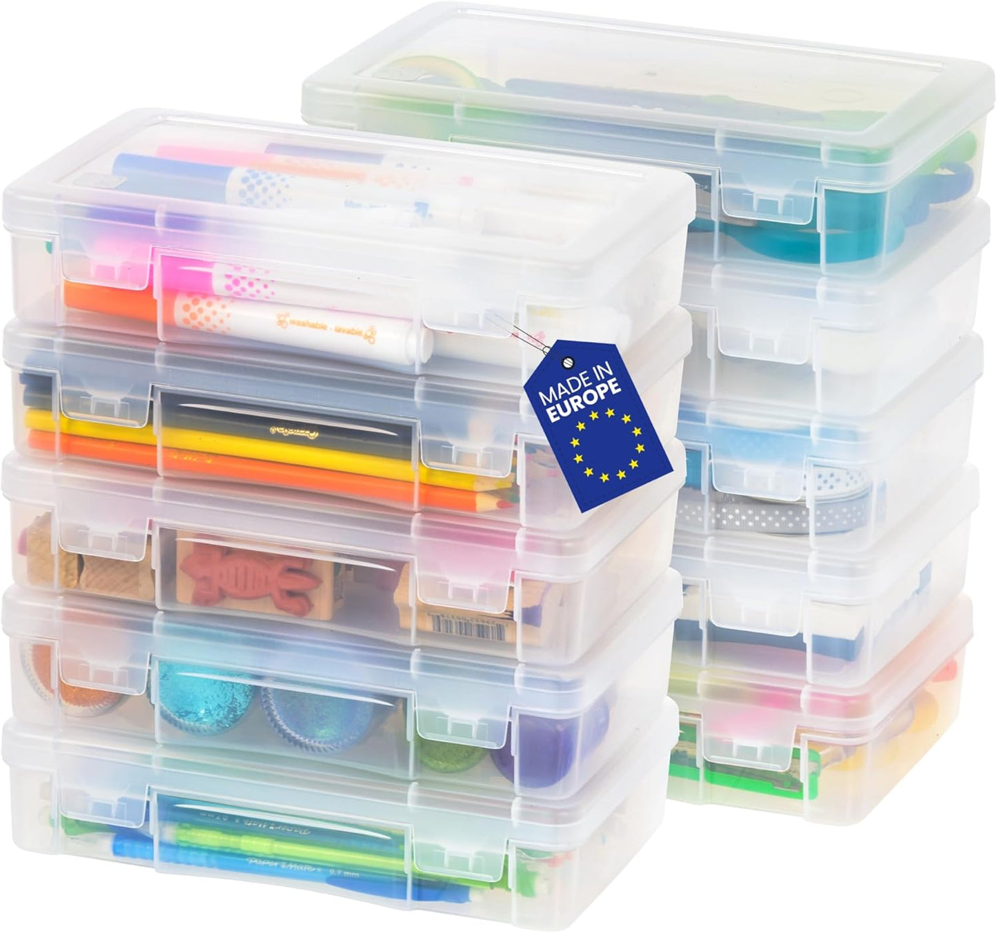 Stapelbare Aufbewahrungsboxen-Set (10x 1.4L), Aufbewahrung Stift x10