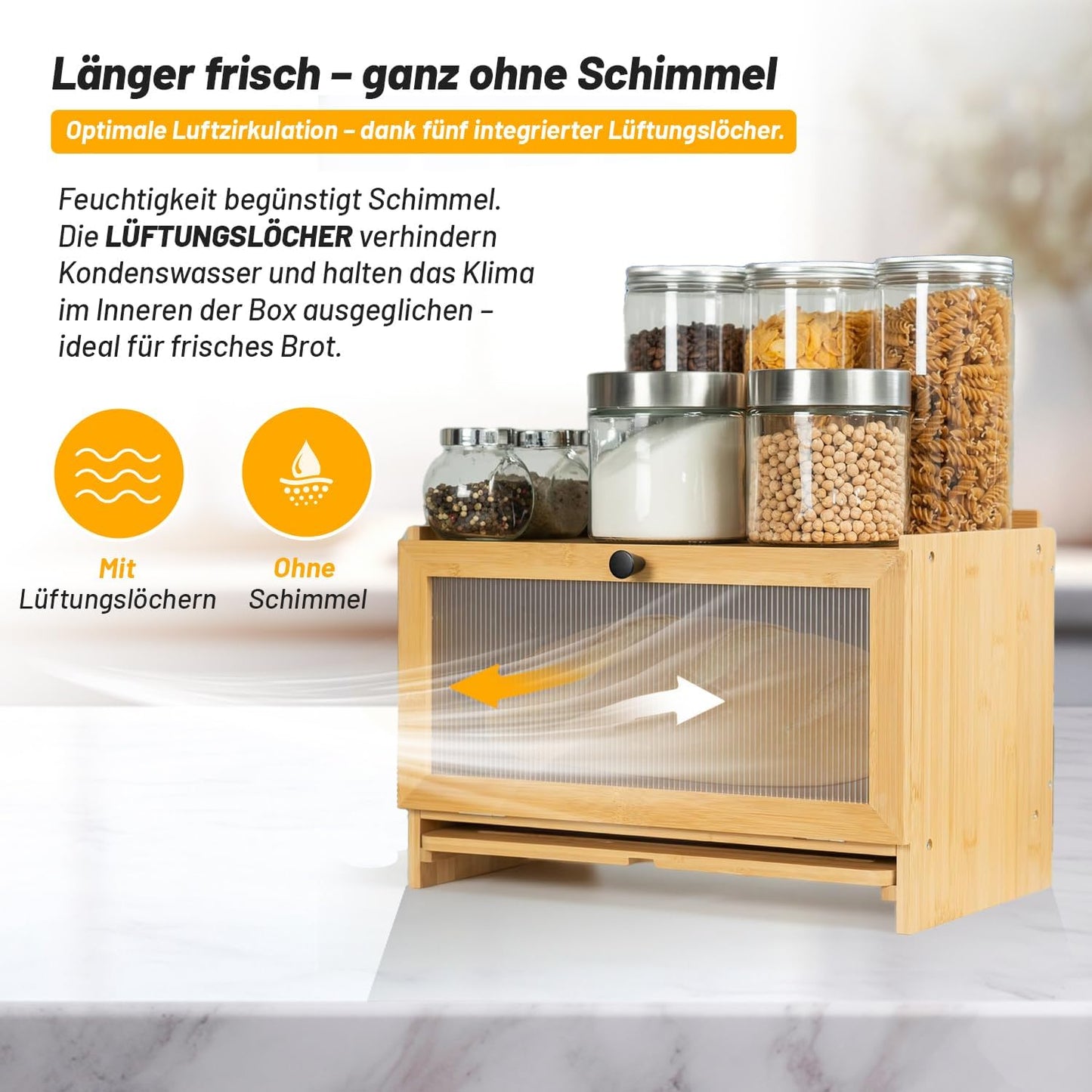 Brotkasten mit Schneidebrett, [Brown']