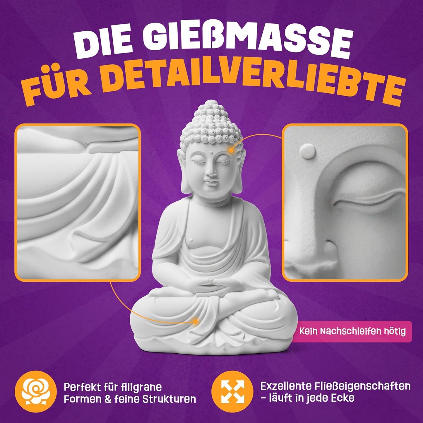 Keramik Giesspulver für Silikonformen, weiß 5kg