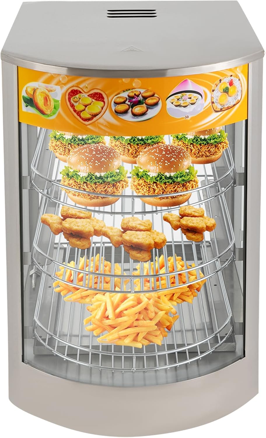 Warmhaltevitrine NB-1P, 3 Etagen
