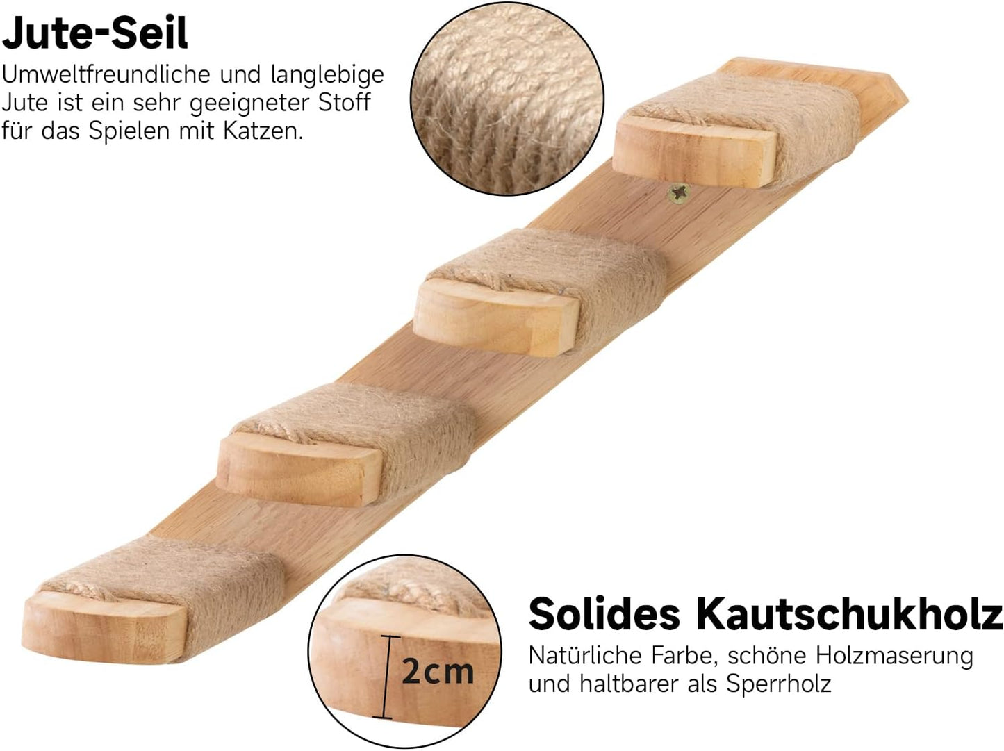 Kletterwand Katzentreppe, Von links nach rechts