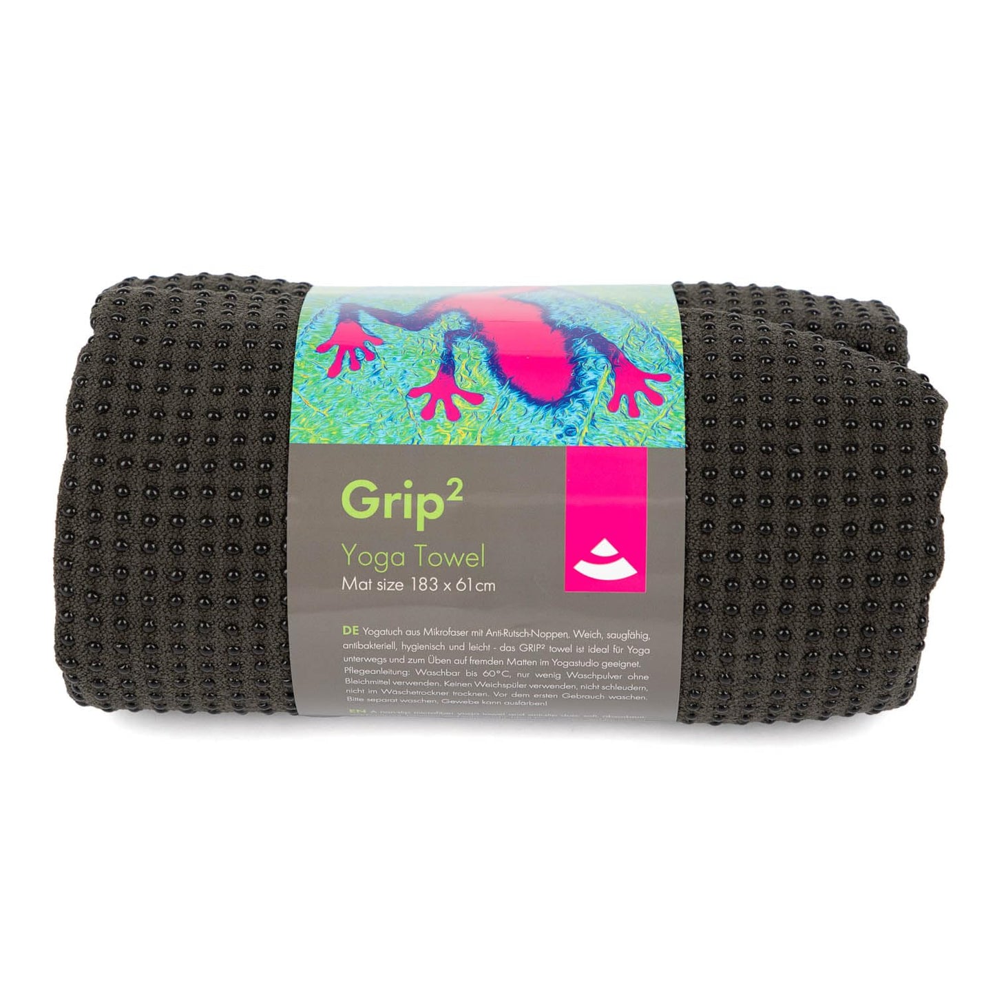 Anti-Rutsch Yoga Handtuch mit Noppen, Anthrazit