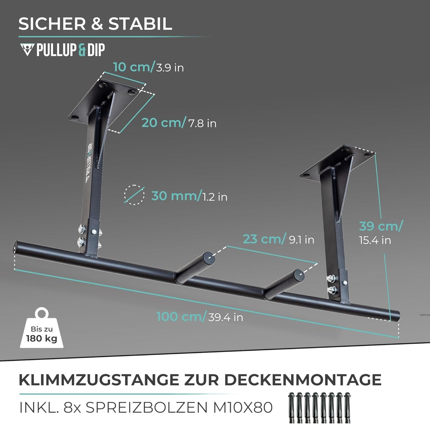 Klimmzugstange für Deckenmontage