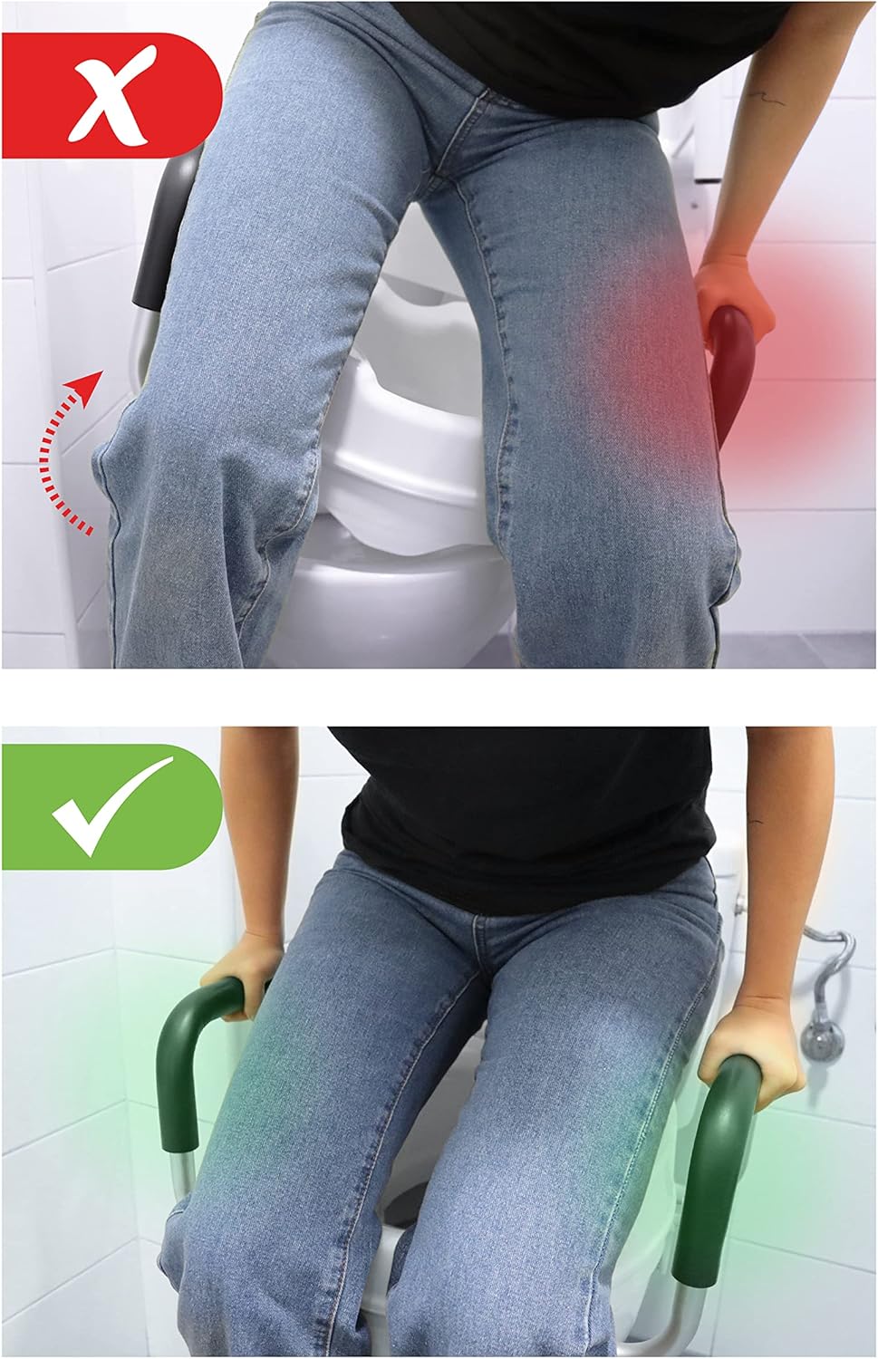Toilettensitzerhöhung mit Armlehnen