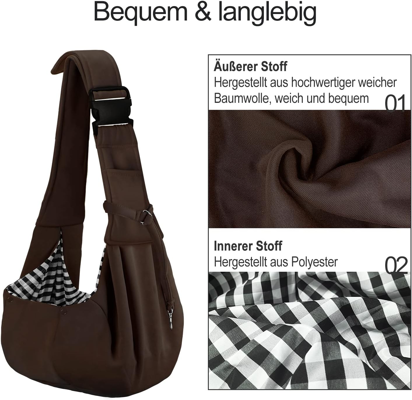 Tragetuch für Hunde, Braun