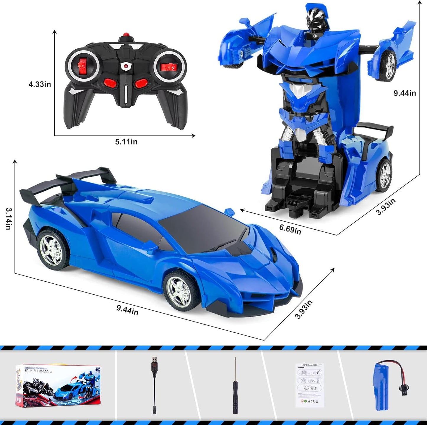 Transformierendes RC Auto für Kinder, Blue