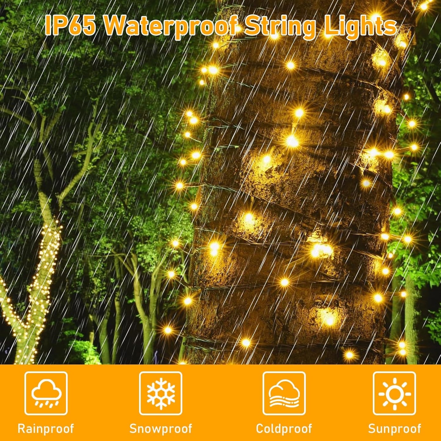 Wasserdichte Weihnachtslichterkette, 20M 1PCS