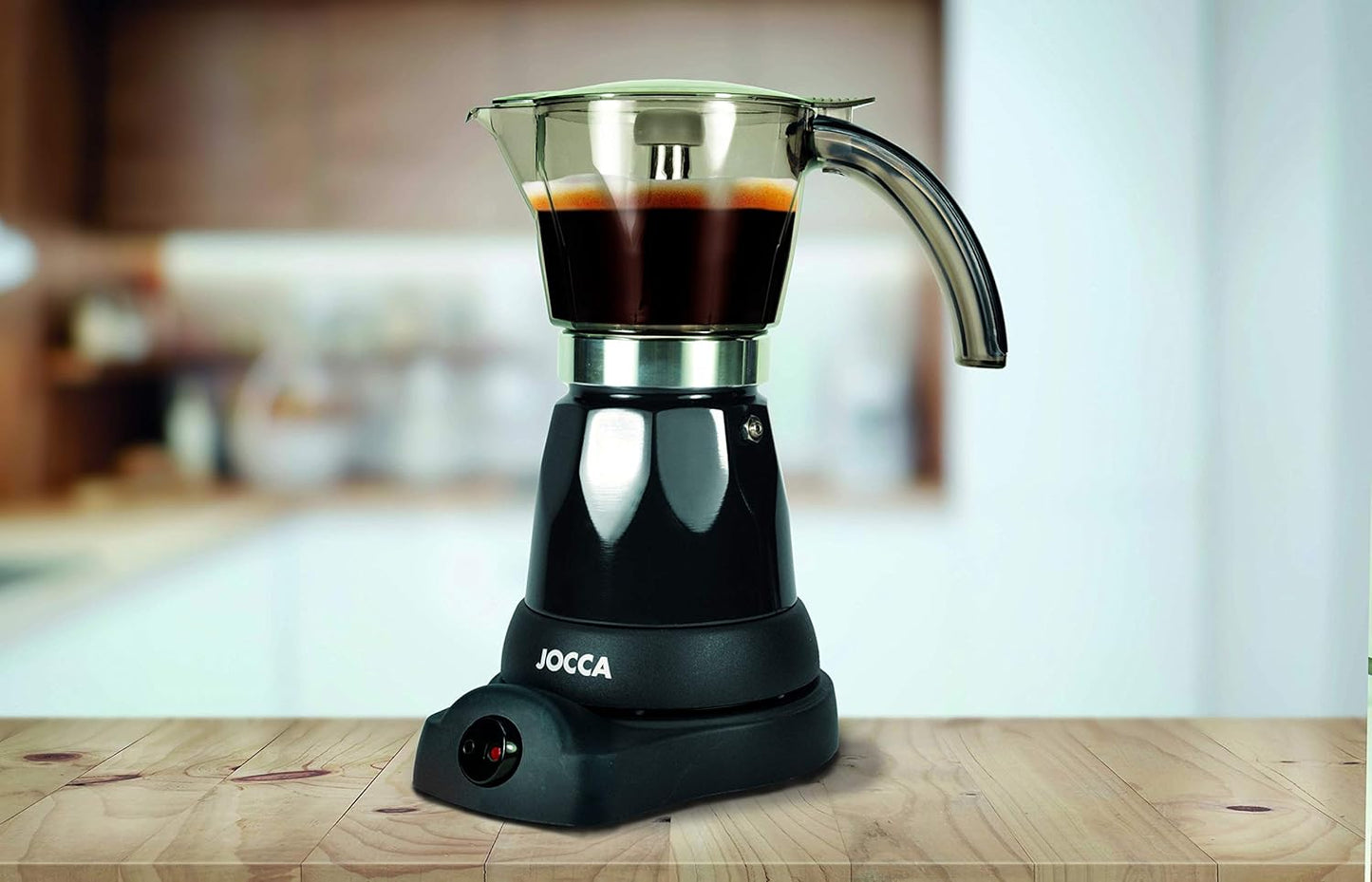 Elektrische Espressokanne mit 360° Basis, Nero