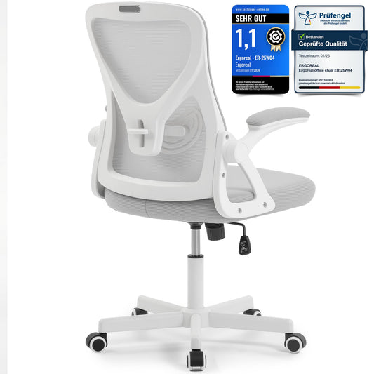 Ergonomischer Bürostuhl, Grauweiss-kopfloses Kissen