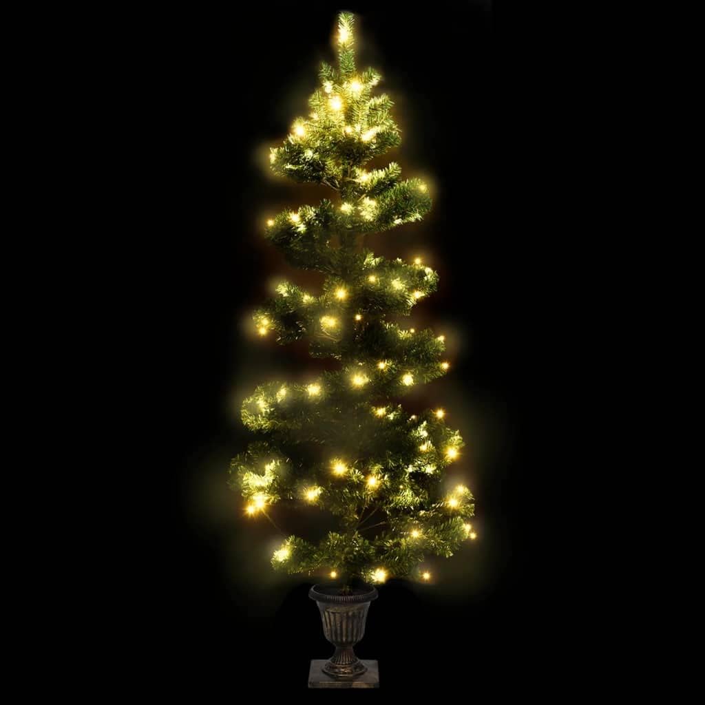 Spiral-Weihnachtsbaum mit LEDs, 120 x 65 cm Grün