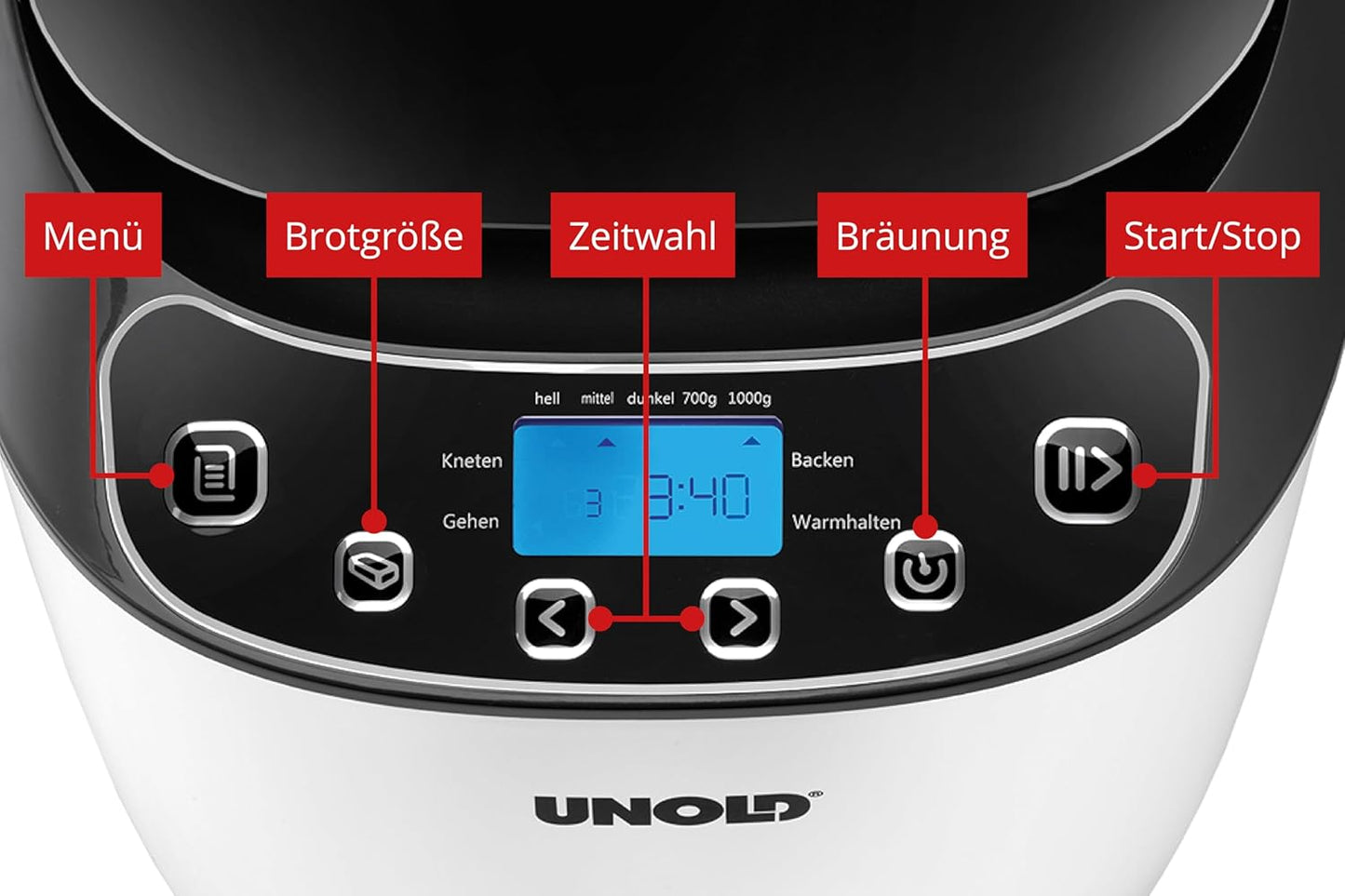 Brotbackautomat 68010 Backmeister Design (1.000g, 12 Programme)