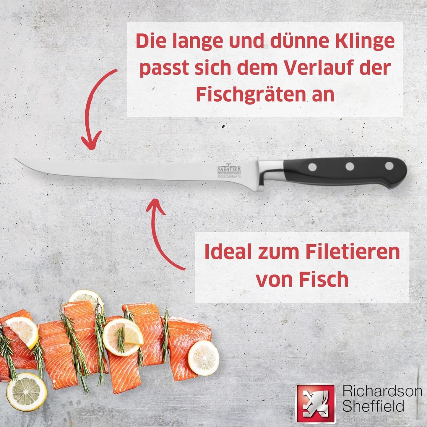 V-Sabatier Filetiermesser, Filetiermesser