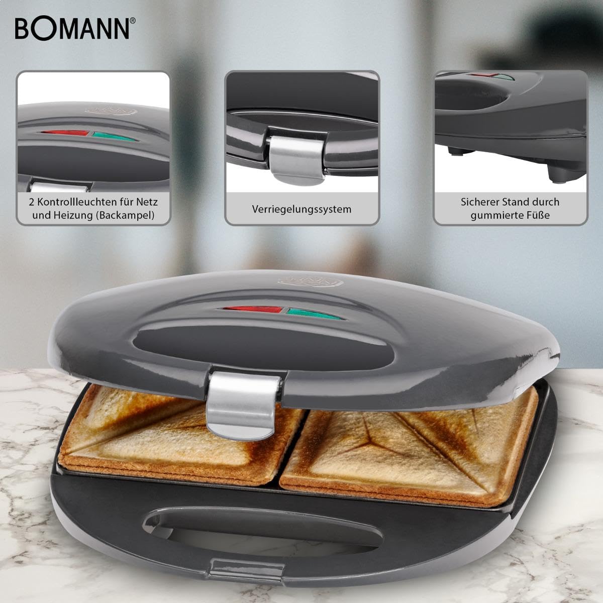 ST5016CB Sandwitch-Maker, Grau
