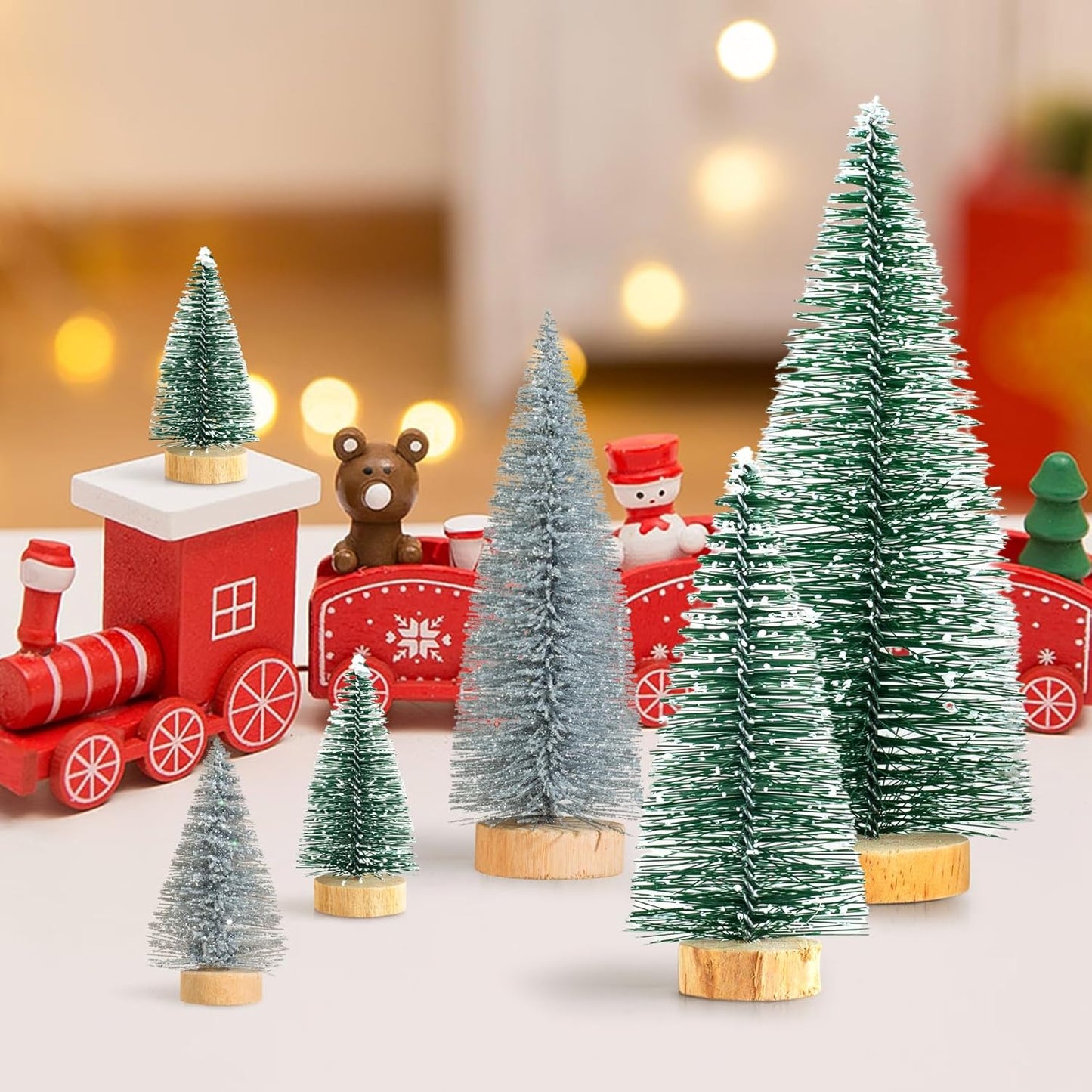 Mini-Tannenbaum, 16 Stück, Grün Silber