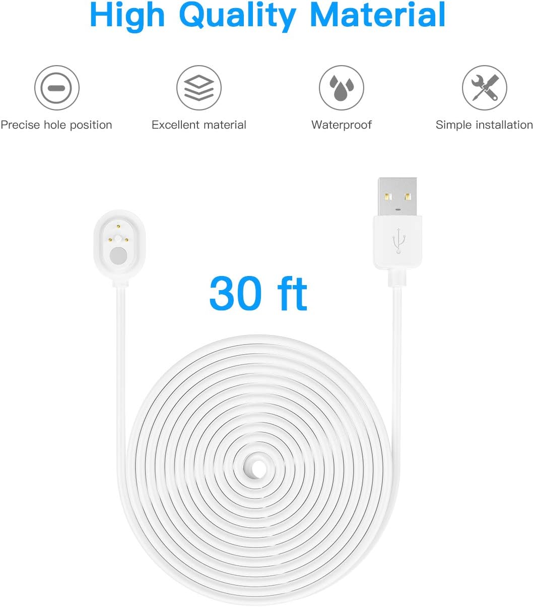 Wetterfestes Magnetkabel für Arlo Kameras, 30ft/9m, 2 Pack